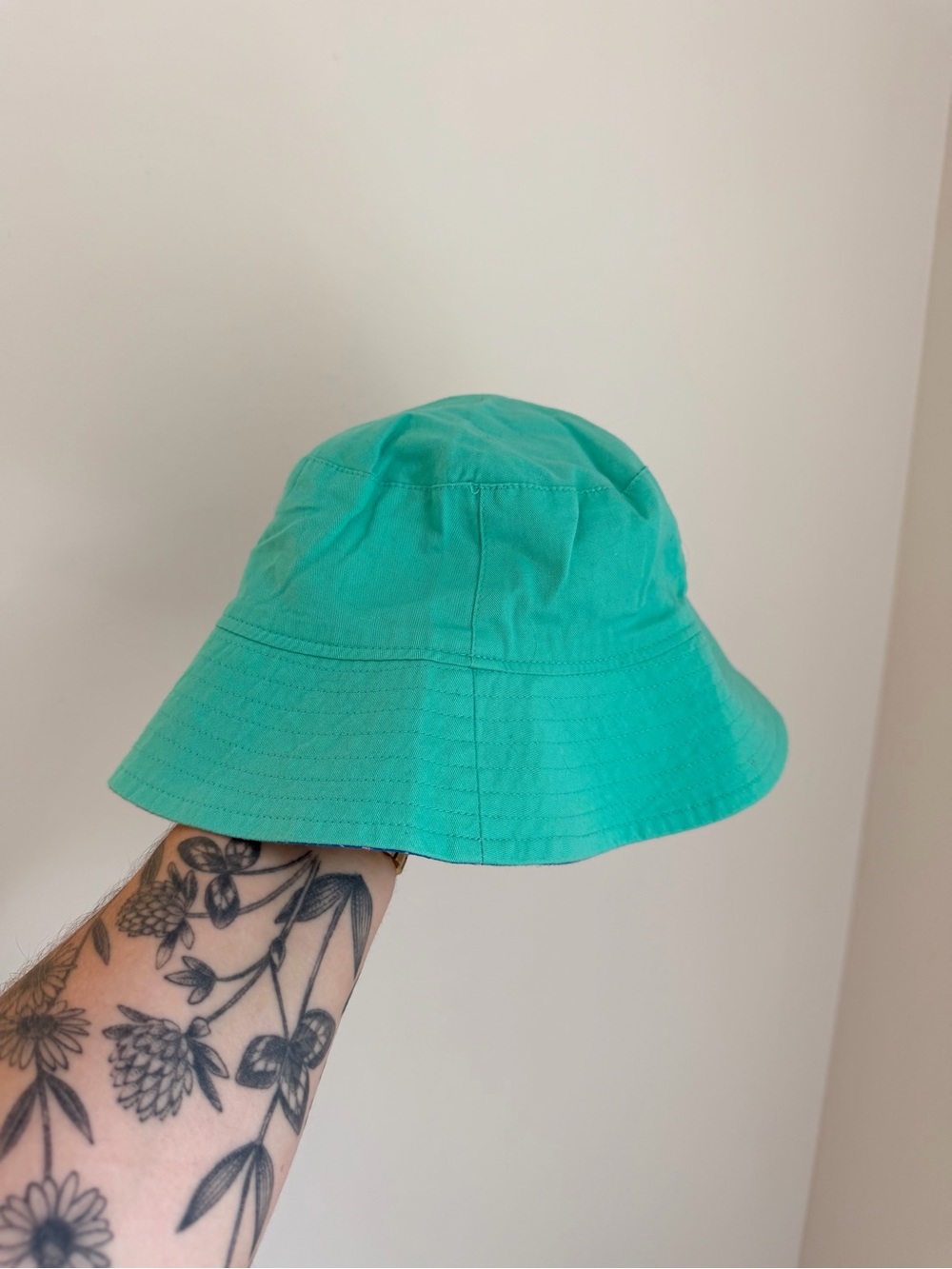 Hatley Teal and Flamingo Reversible Bucket Hat (Size 2-3Y)
